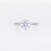 1.40 CT. T.W. Certified Lab-Created Diamond Hidden Halo Engagement Ring in 14K White Gold (F/SI2)