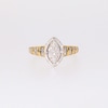 0.085 CT. T.W. Marquise Multi-Diamond Frame Promise Ring in Sterling Silver with 14K Gold Plate