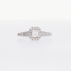 0.49 CT. T.W. Princess-Cut Diamond Cushion-Shaped Frame Engagement Ring in 10K White Gold