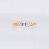 1.00 CT. T.W. Emerald-Cut Diamond Past Present Future® Engagement Ring in 14K Gold