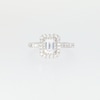 Vera Wang Love Collection 1.29 CT. T.W. Emerald-Cut Diamond Double Frame Engagement Ring in 14K White Gold