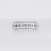 2.00 CT. T.W. Emerald-Cut and Round Certified Lab-Created Diamond Triple Row Anniversary Band in 14K White Gold (F/SI2)