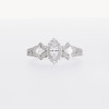 1.00 CT. T.W. Marquise and Princess-Cut Diamond Past Present Future® Frame Engagement Ring in 14K White Gold