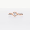 0.20 CT. T.W. Diamond Miracle Swirl Bypass Frame Engagement Ring in 10K Two-Tone Gold