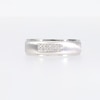 0.10 CT. T.W. Diamond Double Row Stepped Edge Anniversary Band in 10K White Gold