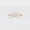 3.50 CT. T.W. Princess and Trillion-Cut Certified Lab-Created Diamond Three Stone Engagement Ring in 14K Gold (F/VS2)