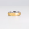 Men's 6.0mm Hammered Wedding Band in 14K Two-Tone Gold - Size 10