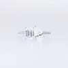 2.15 CT. T.W. Emerald-Cut and Pear-Shaped Certified Lab-Created Diamond Toi et Moi Engagement Ring in 14K White Gold