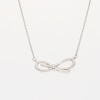 Vera Wang Love Collection Bow Necklace in Sterling Silver