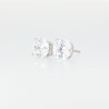 4.00 CT. T.W. Certified Lab-Created Diamond Solitaire Stud Earrings in 14K White Gold (G/SI2)