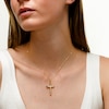 Reaura Rope-Textured Twist Cross Pendant in Repurposed 10K Gold