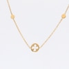 Reaura Clover Cutout Station Necklace in Repurposed 10K Gold