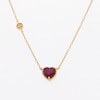 6.0mm Heart-Shaped Certified Ruby and Diamond Accent Necklace in 10K Gold