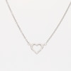 Vera Wang Love Collection Heart Outline Necklace in Sterling Silver - 16"