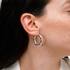 30.0mm Tube Hoop Earrings in Hollow Sterling Silver