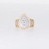 1.00 CT. T.W. Pear-Shaped Multi-Diamond Double Frame Multi-Row Twist Shank Engagement Ring in 10K Gold