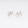 Diamond Accent Snowflake Stud Earrings in Sterling Silver