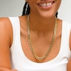 9.2mm Curb Chain Necklace in Hollow 10K Gold - 22”