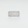 2.00 CT. T.W. Oval and Round Certified Lab-Created Diamond Multi-Row Anniversary Band in 14K White Gold (F/SI2)