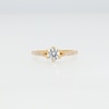 Vera Wang Love Collection 0.95 CT. T.W. Certified Diamond Split Shank Engagement Ring in 18K Gold (F/SI2)