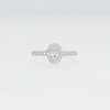 Vera Wang Love Collection CT. T.W. Oval Certified Diamond Frame Engagement Ring in 18K White Gold (F/SI2