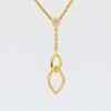 0.085 CT. T.W. Diamond Double Marquise Drop Lariat Necklace in Sterling Silver with 14K Gold Plate