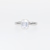 1.40 CT. T.W. Emerald-Cut Certified Lab-Created Diamond Frame Engagement Ring in 14K White Gold (F/SI2)