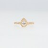 Vera Wang Love Collection 0.80 CT. T.W. Pear-Shaped Certified Diamond Frame Engagement Ring in 18K Gold (F/SI2)