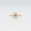 Vera Wang Love Collection 1.11 CT. T.W. Emerald-Cut Certified Diamond Frame Engagement Ring in 18K Gold (F/SI2)