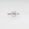 Vera Wang Love Collection 1.69 CT. T.W. Emerald-Cut Certified Diamond Frame Woven Engagement Ring in 18K White Gold