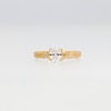 Vera Wang Love Collection 1.29 CT. T.W. Oval Certified Diamond Split Woven Shank Engagement Ring in 18K Gold (F/SI2)