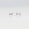 Vera Wang Love Collection 1.29 CT. T.W. Oval Certified Diamond Split Woven Shank Engagement Ring in 18K White Gold