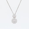 0.50 CT. T.W. Certified Lab-Created Multi-Diamond Double Sunburst Drop Pendant in 10K White Gold (F/SI2)