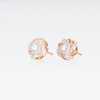 0.25 CT. T.W. Multi-Diamond Swirl Frame Stud Earrings in 10K Rose Gold