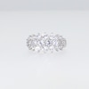 2.00 CT. T.W. Certified Lab-Created Diamond Graduated Cluster Ring in 10K White Gold (F/SI2)