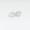 0.15 CT. T.W. Pear-Shaped Multi-Diamond Frame Stud Earrings in Sterling Silver