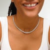 CT. T.W. Certified Lab-Created Diamond Graduated Line Necklace in Sterling Silver (F/SI2