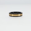 Men's 6.0mm Wedding Band in Tungsten with Black Ion Plate and 14K Gold - Size 10