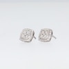 0.15 CT. T.W. Cushion-Shaped Multi-Diamond Frame Stud Earrings in Sterling Silver