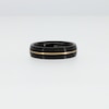 Men's 6.0mm Grooved Wedding Band in Tungsten with Black Ion Plate and 14K Gold - Size 10