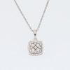 0.10 CT. T.W. Cushion-Shaped Multi-Diamond Frame Pendant in Sterling Silver