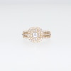 Princess-Cut Canadian Certified Centre Diamond 1.00 CT. T.W. Double Frame Engagement Ring in 10K Gold (I/I1)