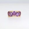 Pear-Shaped Amethyst and 0.18 CT. T.W. Diamond Edge Five Stone Ring in 10K Gold