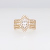 1.69 CT. T.W. Marquise-Cut Diamond Double Frame Multi-Row Shank Engagement Ring in 14K Gold