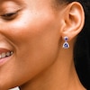 EFFY™ Collection Trillion-Cut Tanzanite and 0.23 CT. T.W. Diamond Drop Earrings in 14K Gold