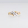 0.50 CT. T.W. Diamond Past Present Future® Slant Bypass Shank Engagement Ring in 10K Gold