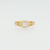 0.50 CT. T.W. Quad Princess-Cut Diamond Cushion-Shaped Frame Engagement Ring in 10K Gold