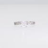 0.95 CT. T.W. Princess-Cut Diamond Crossover Shank Engagement Ring in 14K White Gold