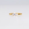 0.62 CT. T.W. Baguette and Round Diamond Collar Engagement Ring in 14K Gold