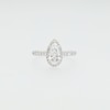 1.45 CT. T.W. Pear-Shaped Certified Lab-Created Diamond Frame Engagement Ring in 14K White Gold (F/VS2)